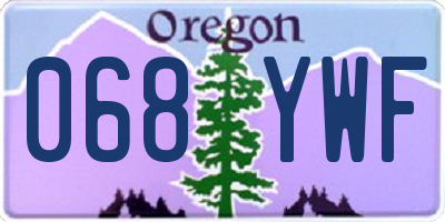 OR license plate 068YWF