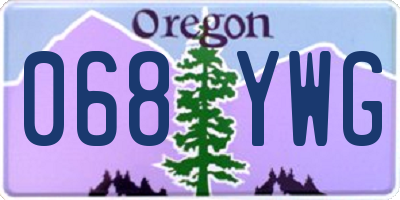 OR license plate 068YWG