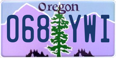 OR license plate 068YWI