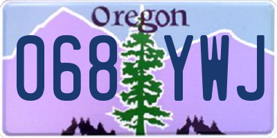 OR license plate 068YWJ