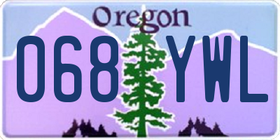 OR license plate 068YWL