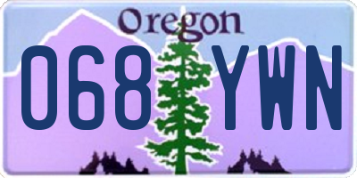 OR license plate 068YWN