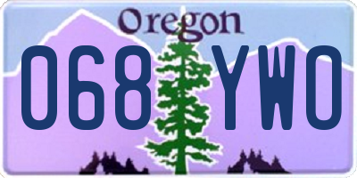 OR license plate 068YWO