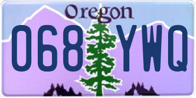 OR license plate 068YWQ