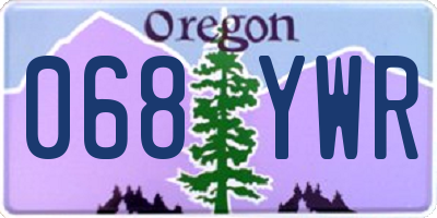 OR license plate 068YWR