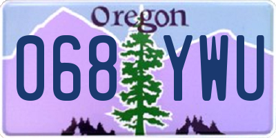 OR license plate 068YWU