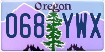 OR license plate 068YWX