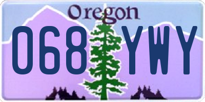 OR license plate 068YWY