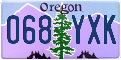 OR license plate 068YXK