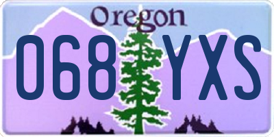 OR license plate 068YXS