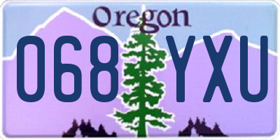 OR license plate 068YXU