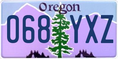 OR license plate 068YXZ