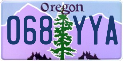 OR license plate 068YYA