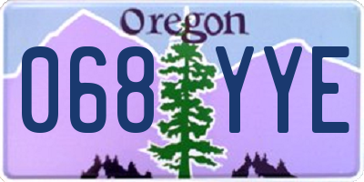 OR license plate 068YYE