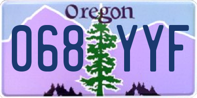 OR license plate 068YYF