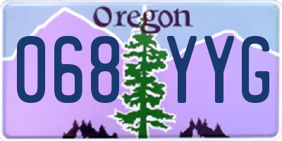 OR license plate 068YYG