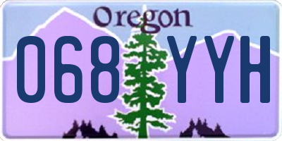 OR license plate 068YYH