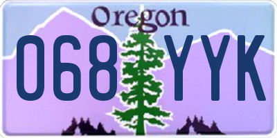 OR license plate 068YYK