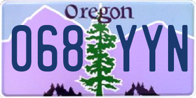 OR license plate 068YYN