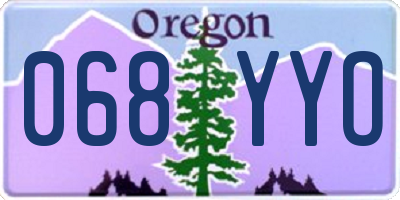 OR license plate 068YYO
