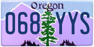 OR license plate 068YYS