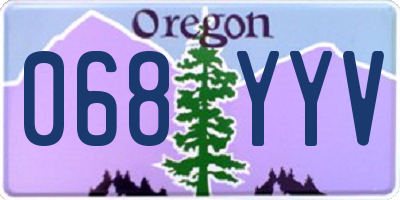 OR license plate 068YYV