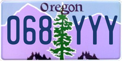 OR license plate 068YYY