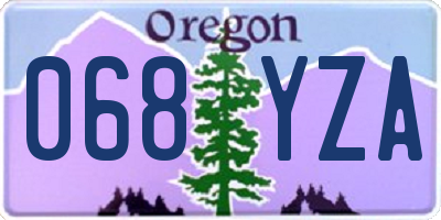 OR license plate 068YZA