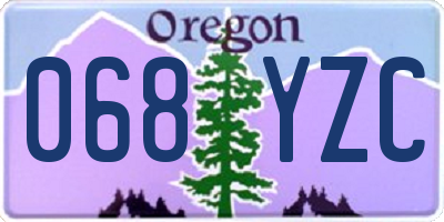 OR license plate 068YZC