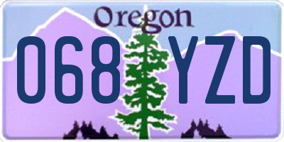OR license plate 068YZD