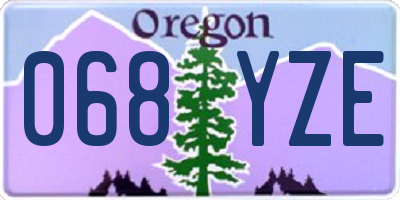 OR license plate 068YZE