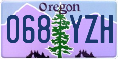 OR license plate 068YZH