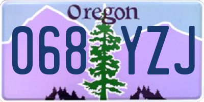 OR license plate 068YZJ