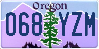OR license plate 068YZM