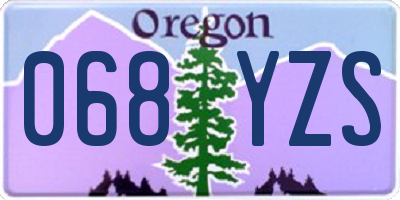 OR license plate 068YZS