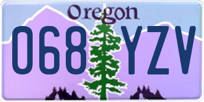 OR license plate 068YZV