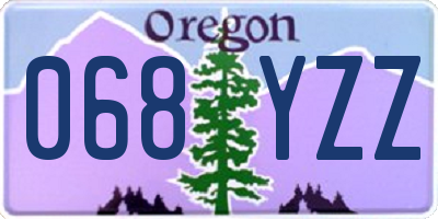 OR license plate 068YZZ