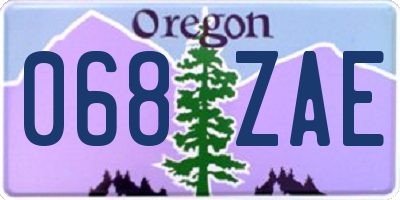 OR license plate 068ZAE