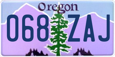 OR license plate 068ZAJ