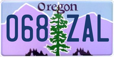 OR license plate 068ZAL