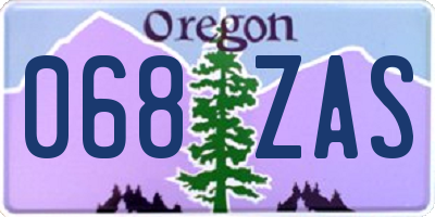 OR license plate 068ZAS