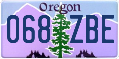 OR license plate 068ZBE
