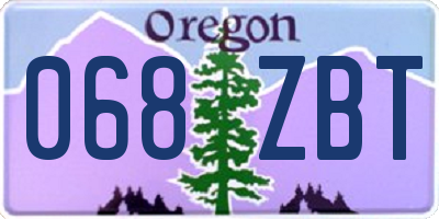 OR license plate 068ZBT