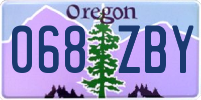 OR license plate 068ZBY