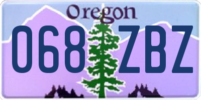 OR license plate 068ZBZ