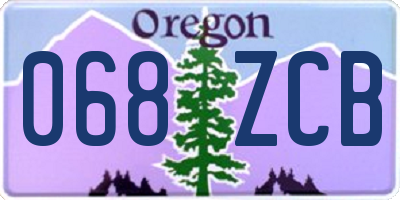 OR license plate 068ZCB