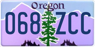 OR license plate 068ZCC