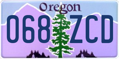 OR license plate 068ZCD
