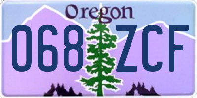 OR license plate 068ZCF