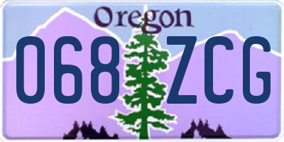 OR license plate 068ZCG